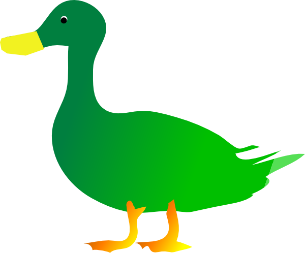 600x498 Green Duck Clip Art
