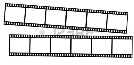 450x219 Film Strips Isolated On White. Great For Borders, Frames