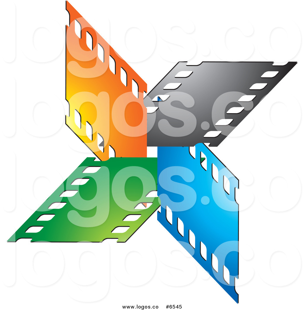1024x1044 Royalty Free Clip Art Vector Logo Of Colorful Film Strips Forming