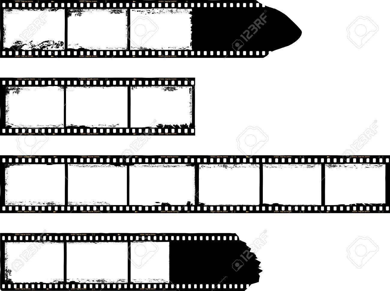 1300x970 Set Of, Grungy Film Strips,free Copy Space,vector Royalty Free