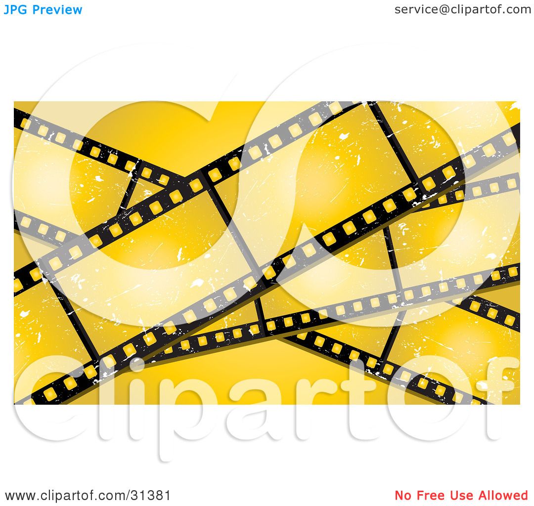 1080x1024 Clipart Illustration Of Three Grungy Blank Film Strips