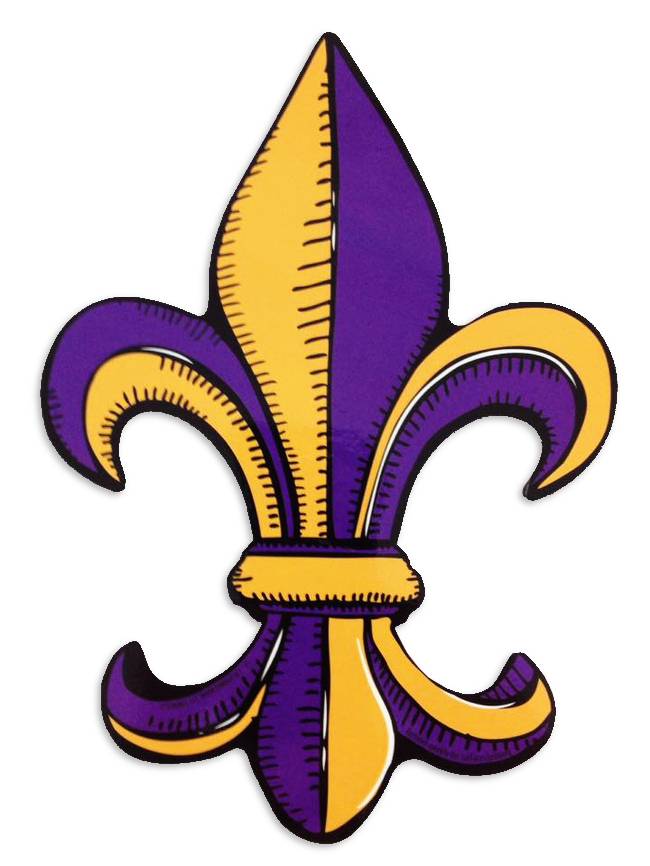 650x866 Purple And Gold Fleur De Lis Car Magnet