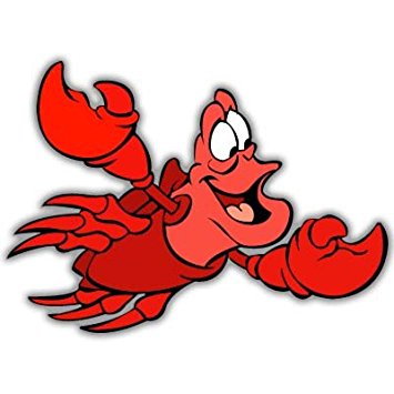 355x355 Little Mermaid Sebastian Disney Vynil Car Sticker 5 X