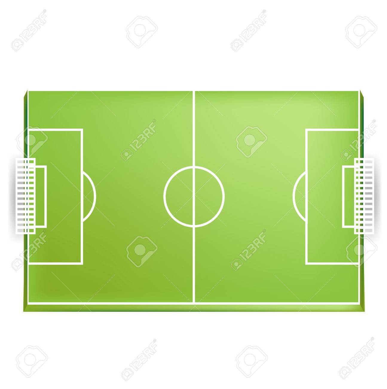 1295x1300 Soccer Field Or Football Field From Above View Isolated Royalty