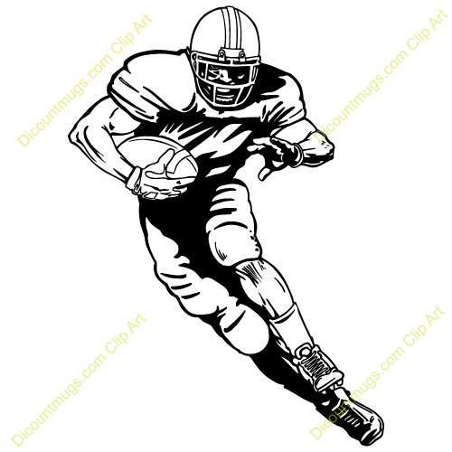 500x500 Football Player Clipart