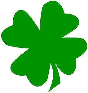 284x300 Four Leaf Clover Vinyl Decal Car Window Lucky Leaves Charm Faith