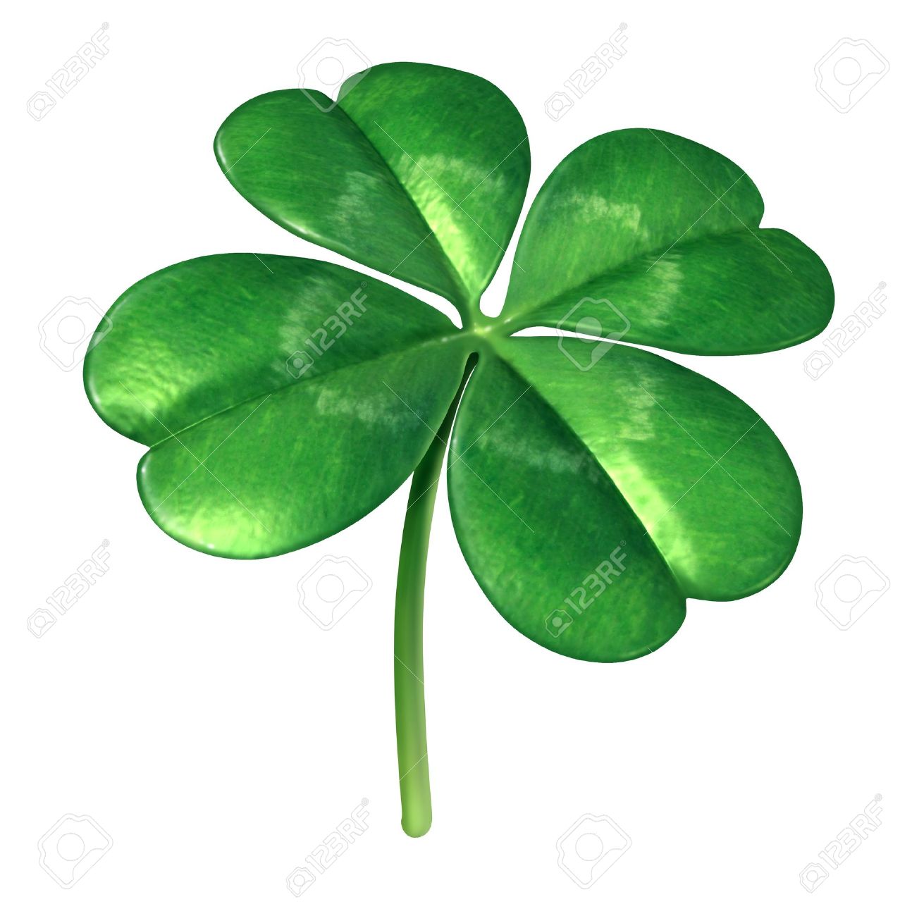 1294x1300 Four Leaf Clover Plant As An Irish Symbol For A Green Lucky Charm