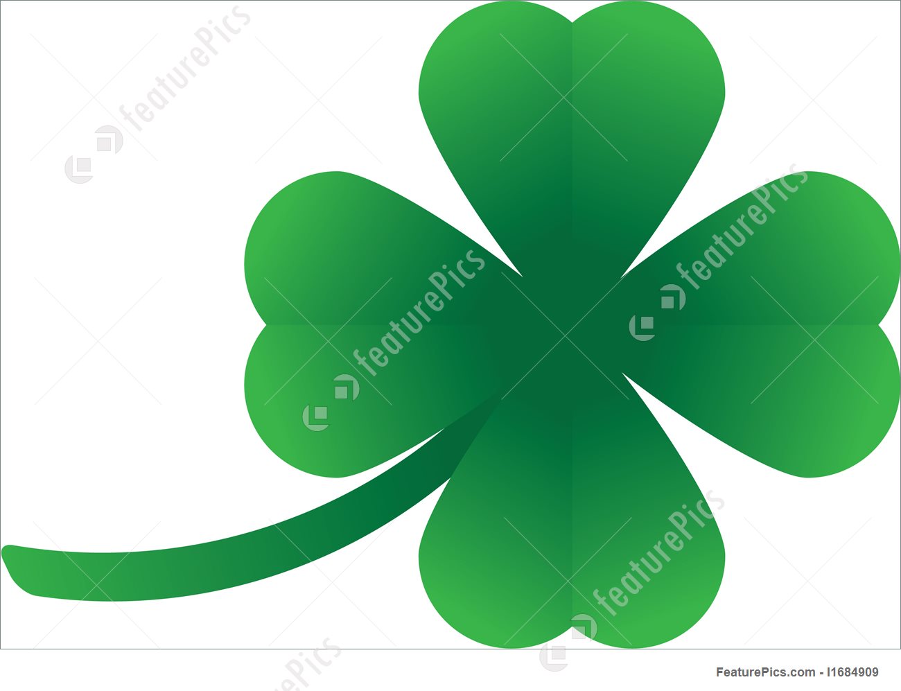 1300x997 Four Leaf Clover Stock Illustration I1684909