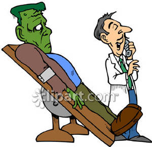 300x289 Dr. Frankenstein And His Monster Royalty Free Clipart Picture