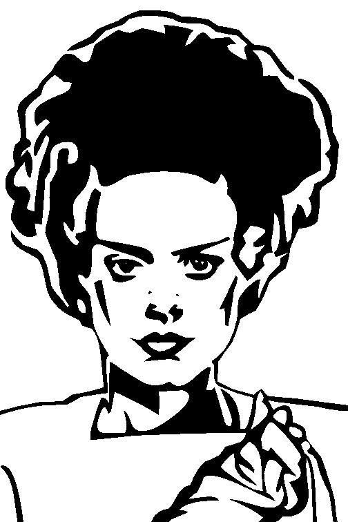 504x756 Bride Of Frankenstein Clipart Silhouette