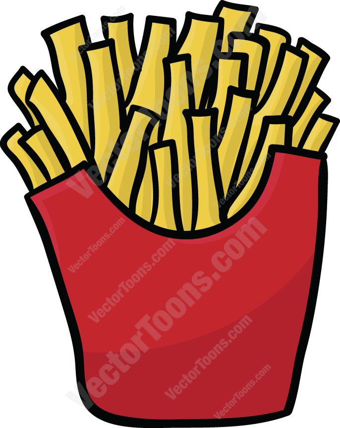 686x862 French Fries Cartoon Clipart