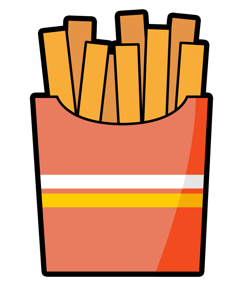 944x1126 French Fries Clipart