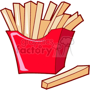 300x300 Royalty Free French Fries 140592 Vector Clip Art Image