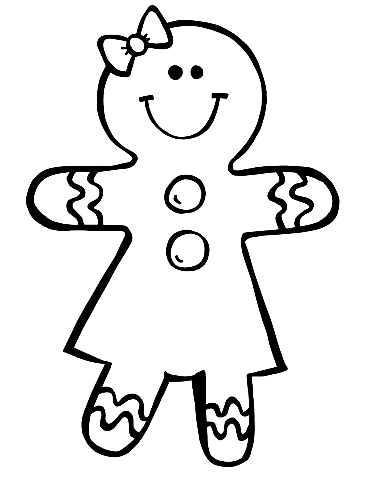 1213x1600 Gingerbread Man Black And White Clipart 2