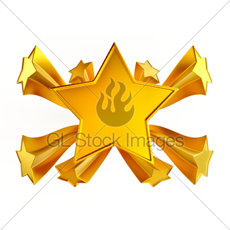325x325 Set Of Six Shiny Gold Stars In Motion Gl Stock Images