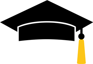 300x207 Graduation Caps Clip Art