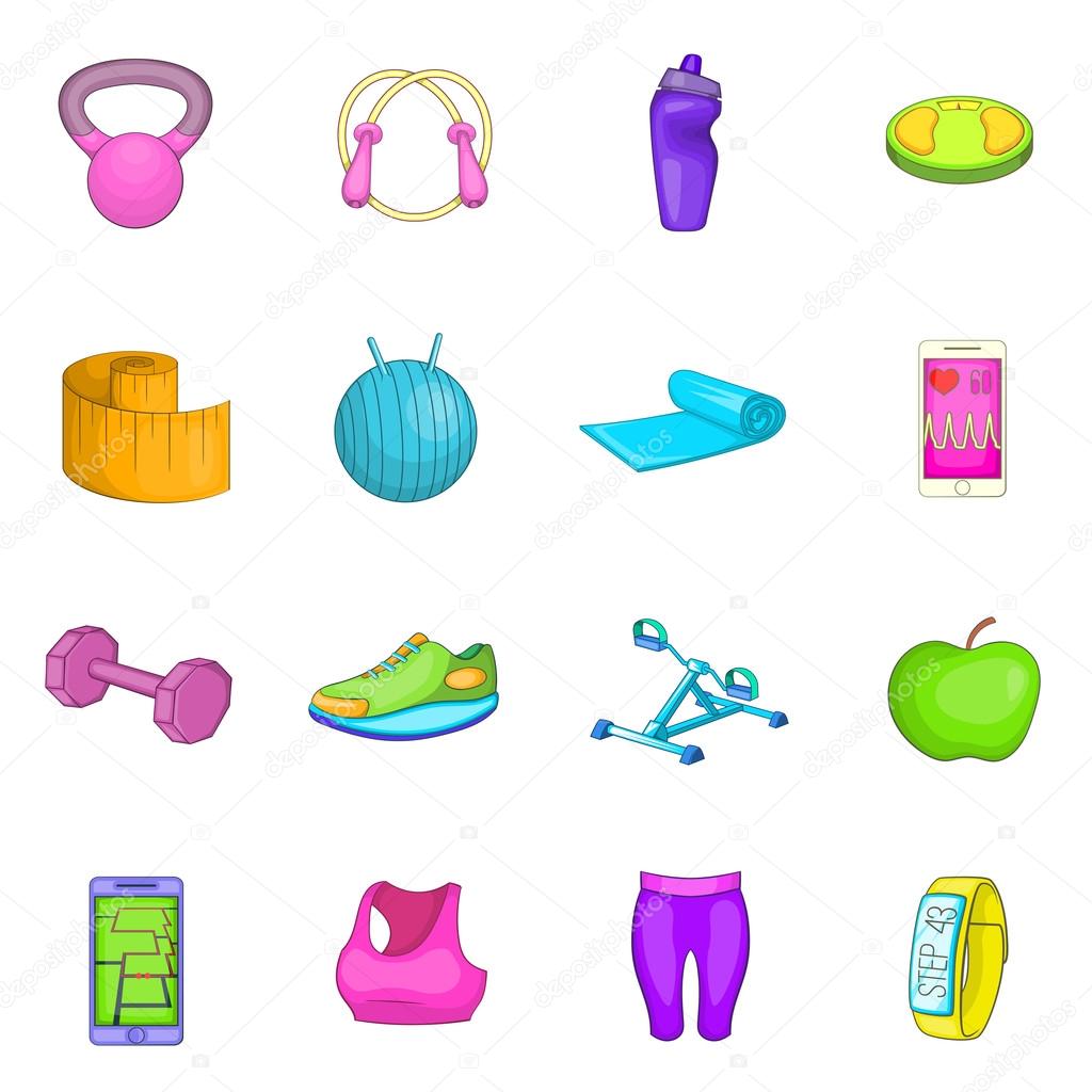 1024x1024 Healthy Lifestyle Icons Set Stock Vector Ylivdesign