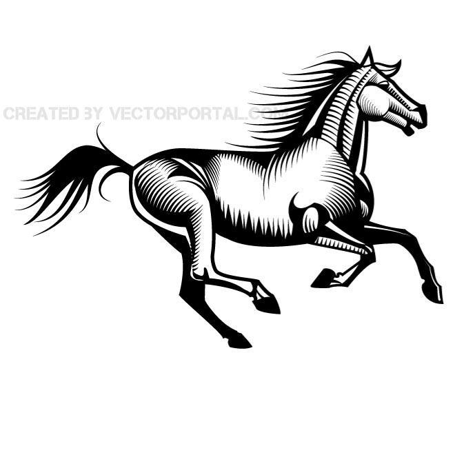 660x660 Running Horse Vector Clip Art