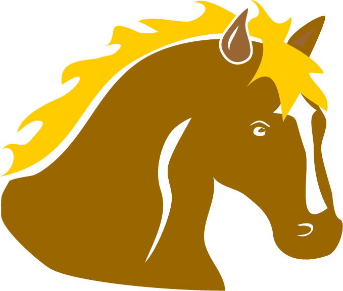 679x577 Gold Horse Head Clipart