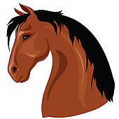 170x170 Clip Art Of Head Of Brown Horse K14947378