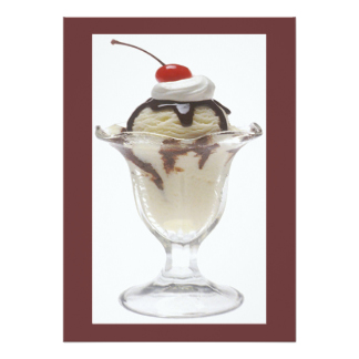 324x324 Ice Cream Sundae Invitations Amp Announcements Zazzle