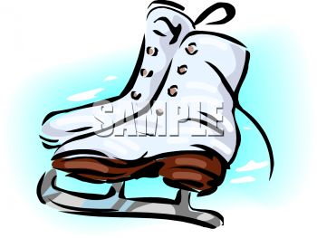 350x263 Royalty Free Clipart Image Women's Ice Skates