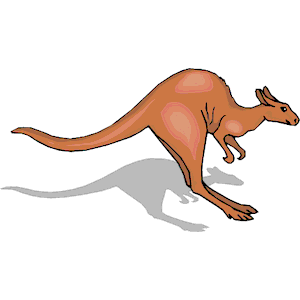 300x300 Hopping Kangaroo Clipart
