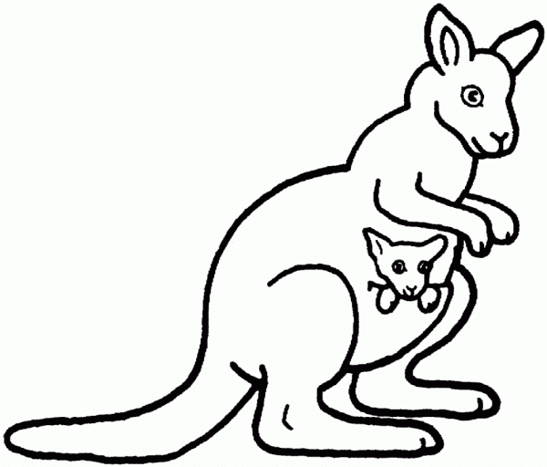 600x512 Kangaroo Clipart Black And White 4 Nice Clip Art