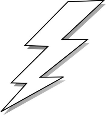 350x381 Gray Clipart Lightning Bolt