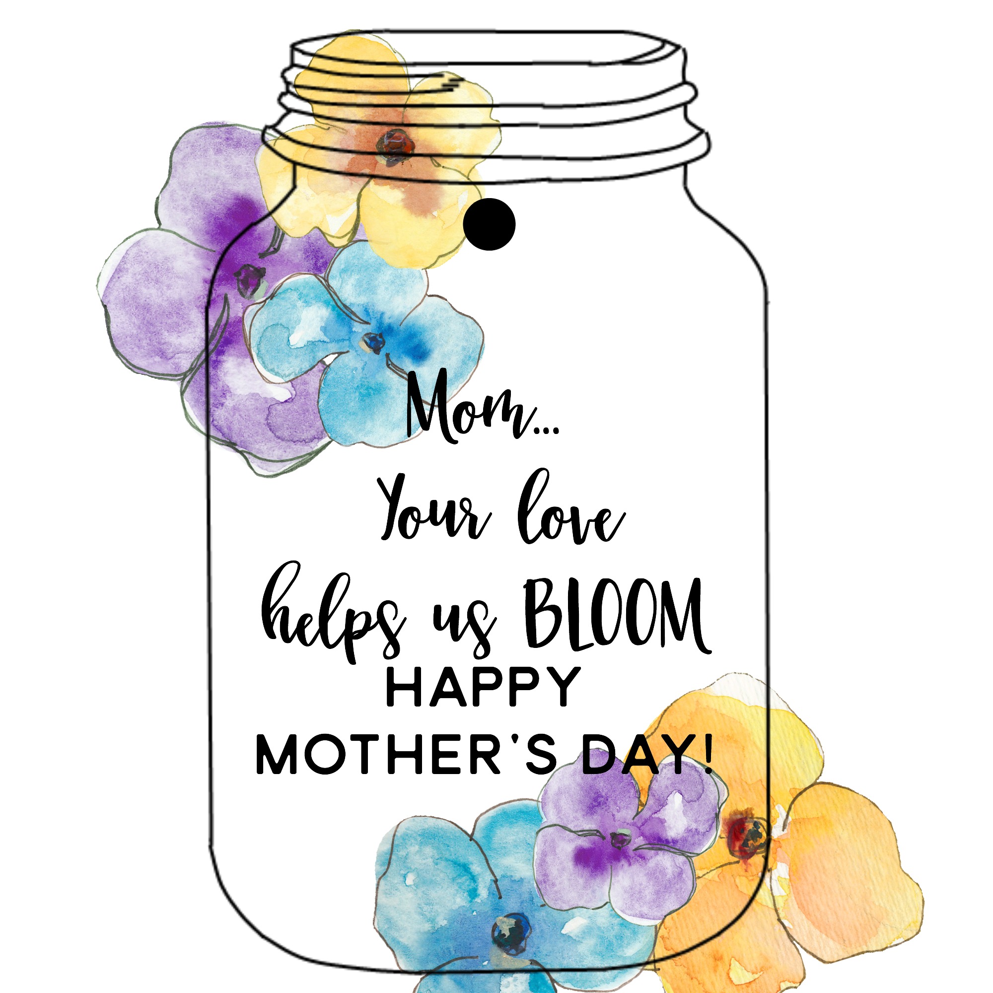 2000x2000 Mother's Day Mason Jar Tags Amp Gift Yesterday On Tuesday