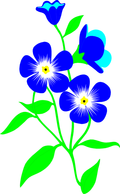 400x645 Blue Flower Clipart May Flower
