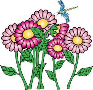 300x290 Flowers Butterflies May Clipart