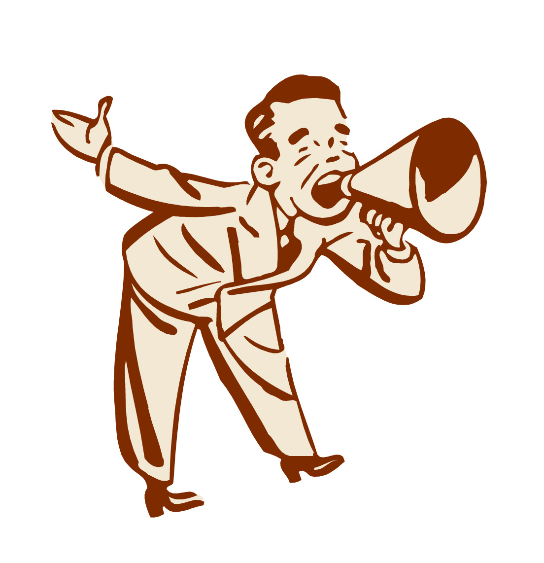1104x1142 Free Man With Megaphone Clipart Image