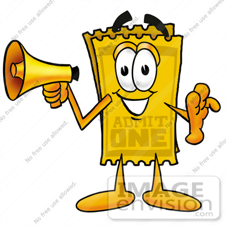 450x450 Cliprt Graphic Of Goldendmission Ticket Character Holding