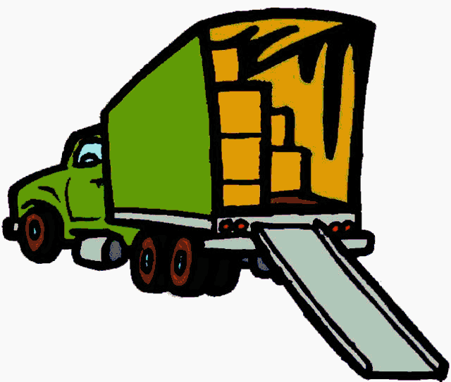 640x543 Free Green Moving Van Clipart