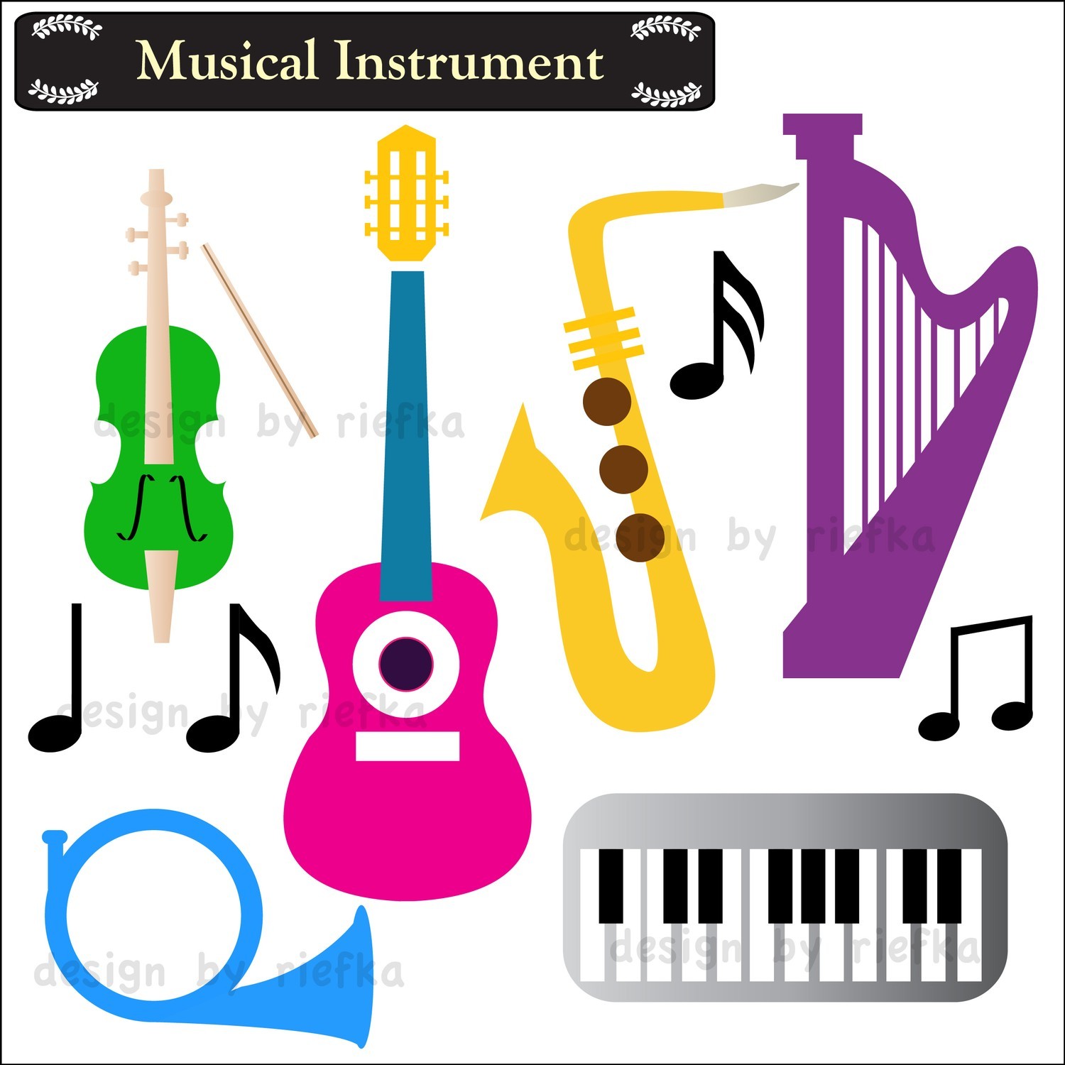1500x1500 Musical Instruments Clipart