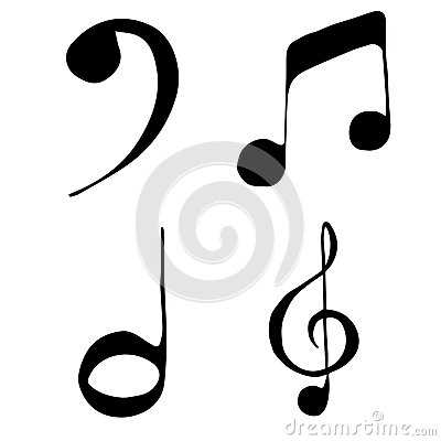 400x400 Drawn Music Notes Symbol