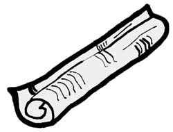 250x190 Rolled Up Newspaper Clipart