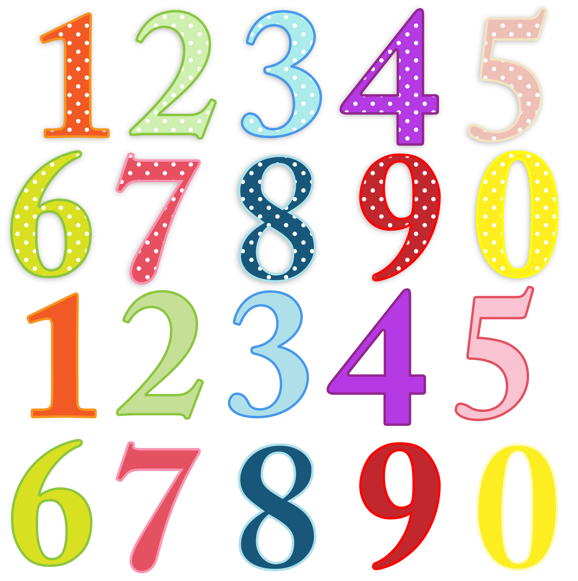 1912x1920 Numbers Colorful Clip Art Free Stock Photo