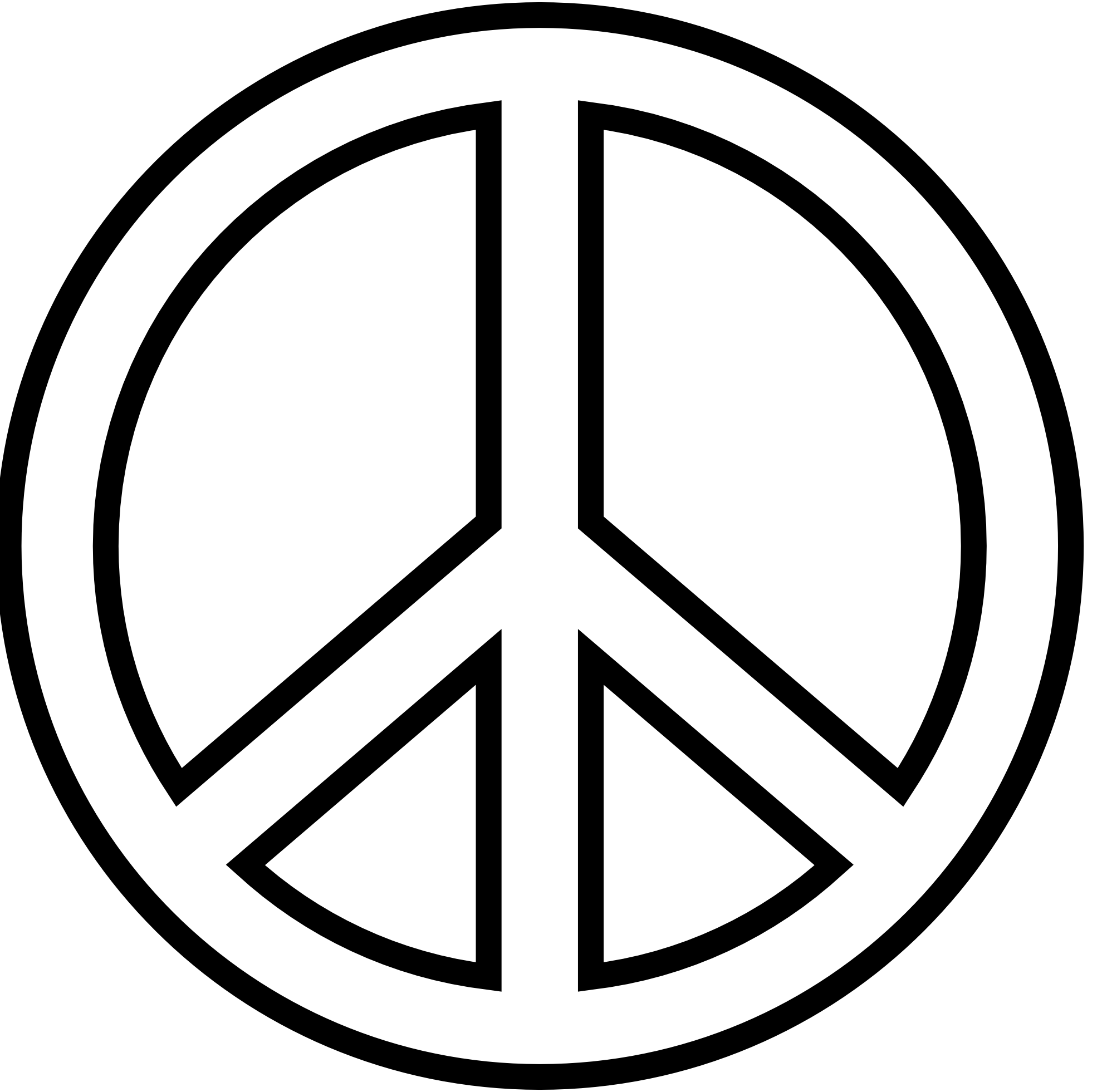 1979x1962 Clipart Peace Sign Love