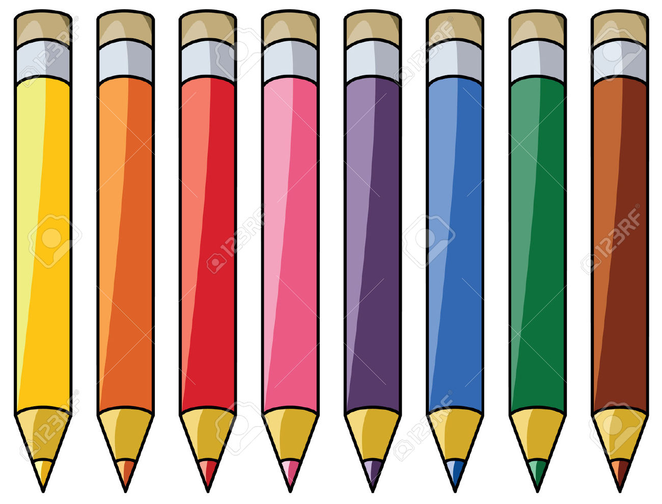 1300x990 Colourful Pencils Clipart Royalty Free Cliparts Vectors And Image