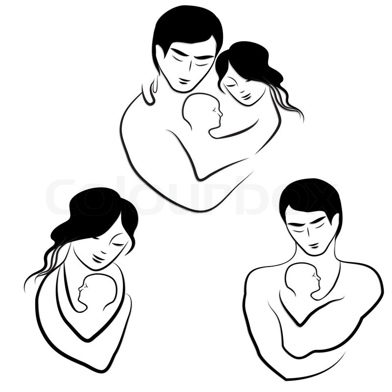 800x800 Family Icon, Symbol Parents Sketch Of Lovely Young Married Couple