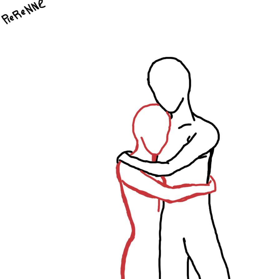 894x894 I Can'T Draw People Hugging By Me By Pierennephart