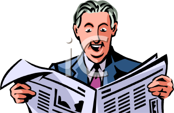 350x228 People Reading Newspaper Clipart