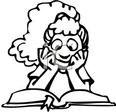 236x229 Drawings Of People Reading Little Girl Reading A Book Vector