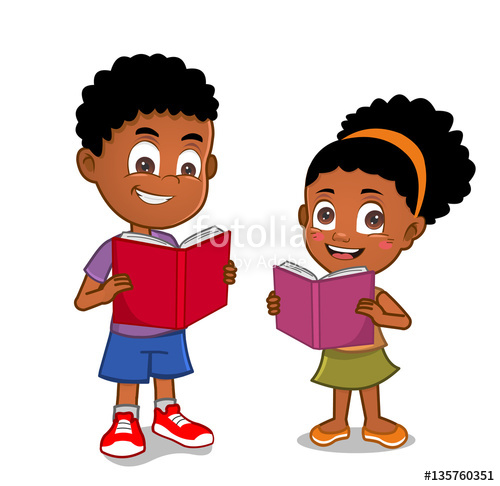 500x486 African American Kids Reading Stock Image And Royalty Free