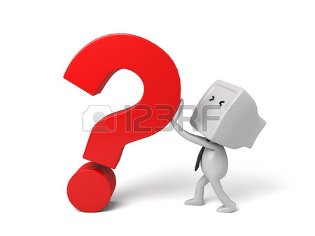 450x338 3d People Thinking With Some Question Marks. 3d Image. Isolated