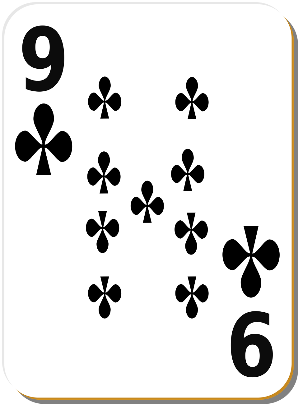 958x1300 Playing Card Free Stock Photo Illustration Of A Nine Of Clubs