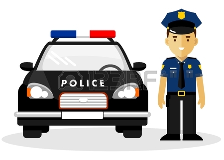 450x322 Police Voiture Banque D'Images, Vecteurs Et Illustrations Libres