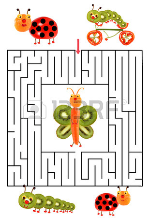 310x450 Funny Maze Game For Preschool Children. Stock Photo, Picture